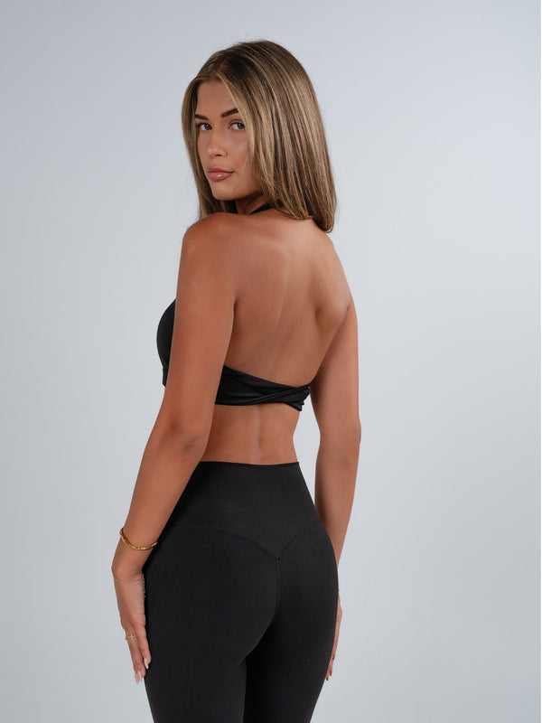 Suzuka Halter Neck Twist Back Sports Bra